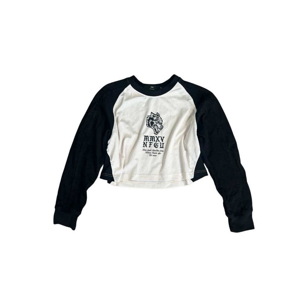 Darc Sport SHE "Mori MMXV" Cropped Racing Jersey Long Sleeve Mesh Black/Cream S